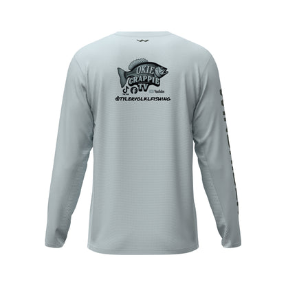 OKIE CRAPPIE TV Helios Fishing Shirt - Grey - WindRider