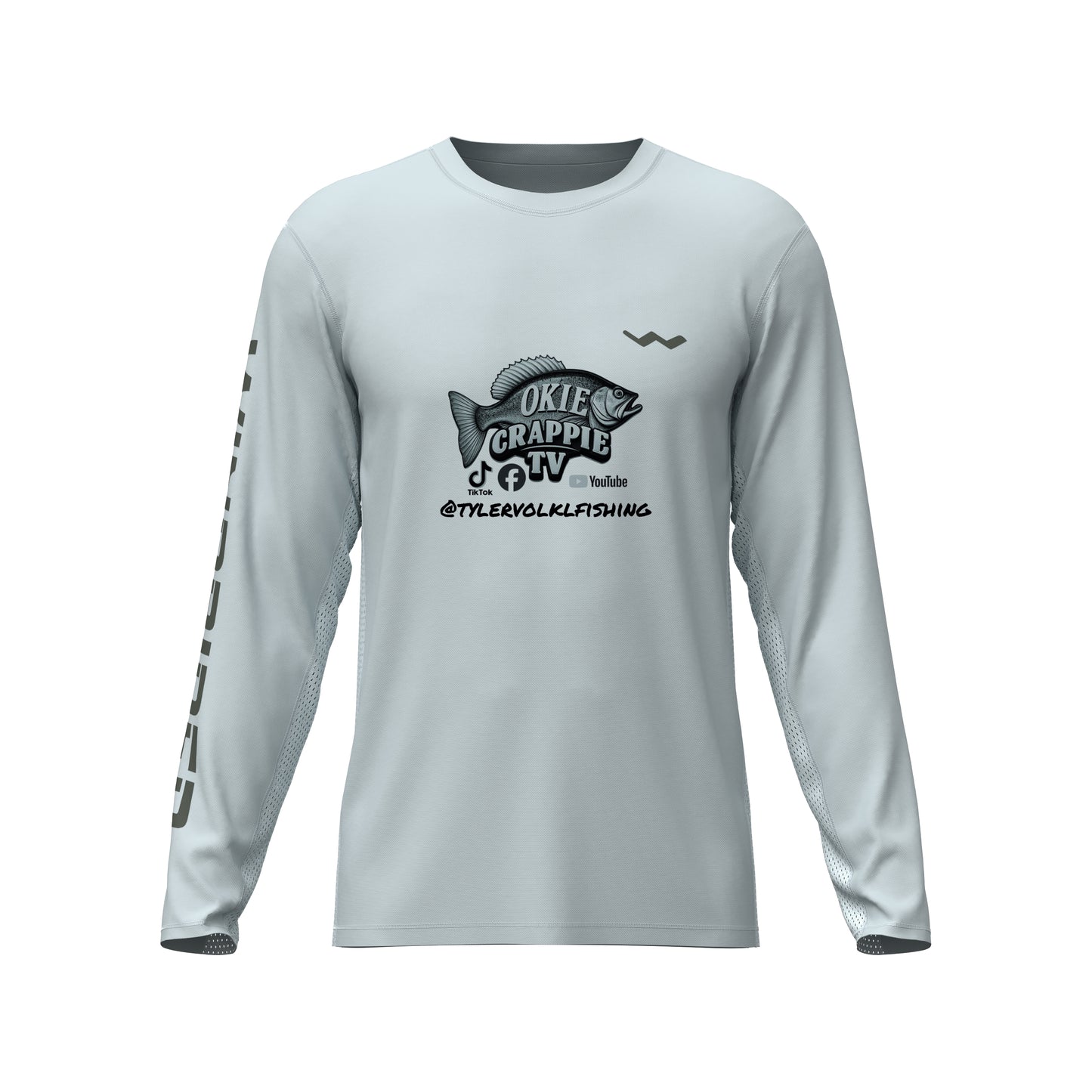 OKIE CRAPPIE TV Helios Fishing Shirt - Grey - WindRider