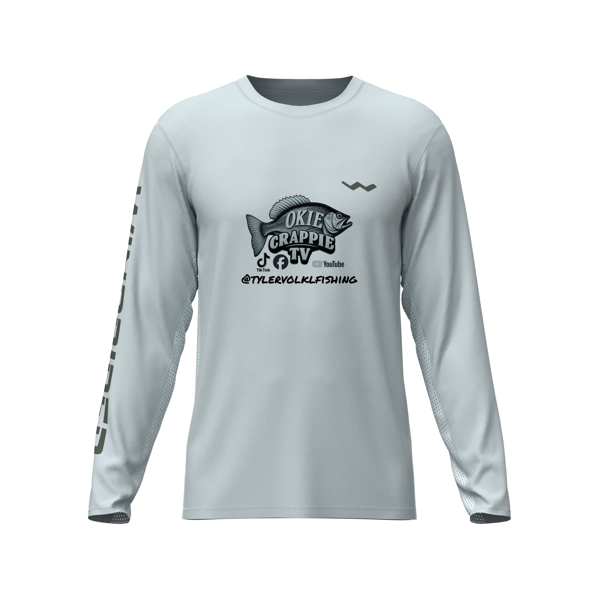 OKIE CRAPPIE TV Helios Fishing Shirt - Grey - WindRider