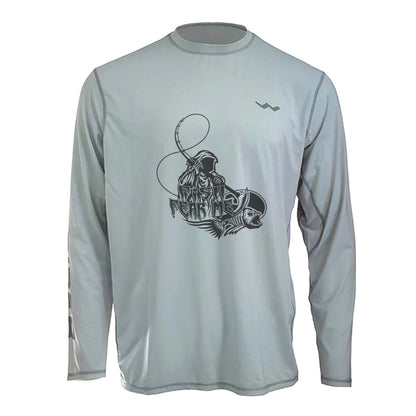 The Bass Reaper Helios Fishing Shirt - Grey - WindRider