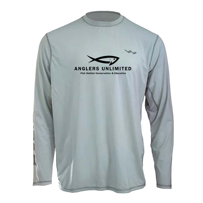Anglers Unlimited Fish Habitat Conservation & Education Helios Fishing Shirt - Grey - WindRider