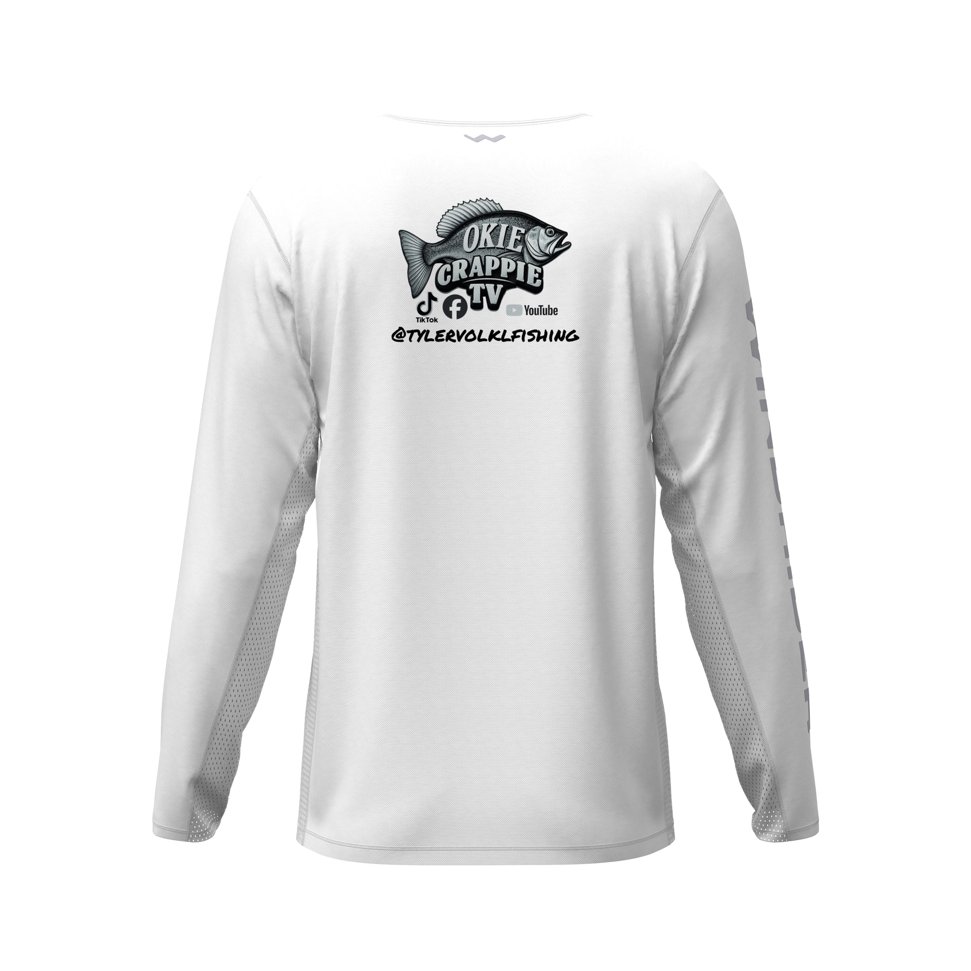 OKIE CRAPPIE TV Helios Fishing Shirt - White - WindRider