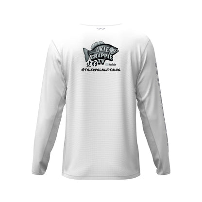 OKIE CRAPPIE TV Helios Fishing Shirt - White - WindRider