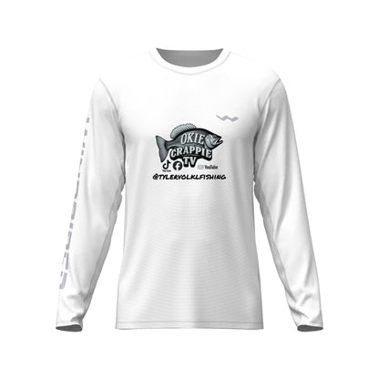 OKIE CRAPPIE TV Helios Fishing Shirt - White - WindRider