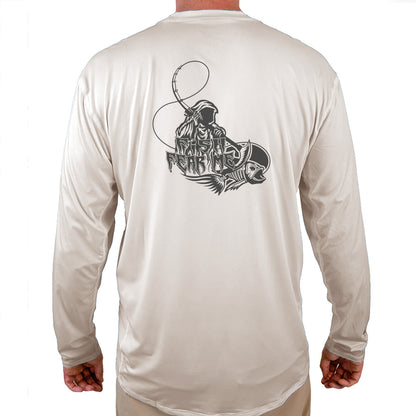 The Bass Reaper Helios Fishing Shirt - White - WindRider