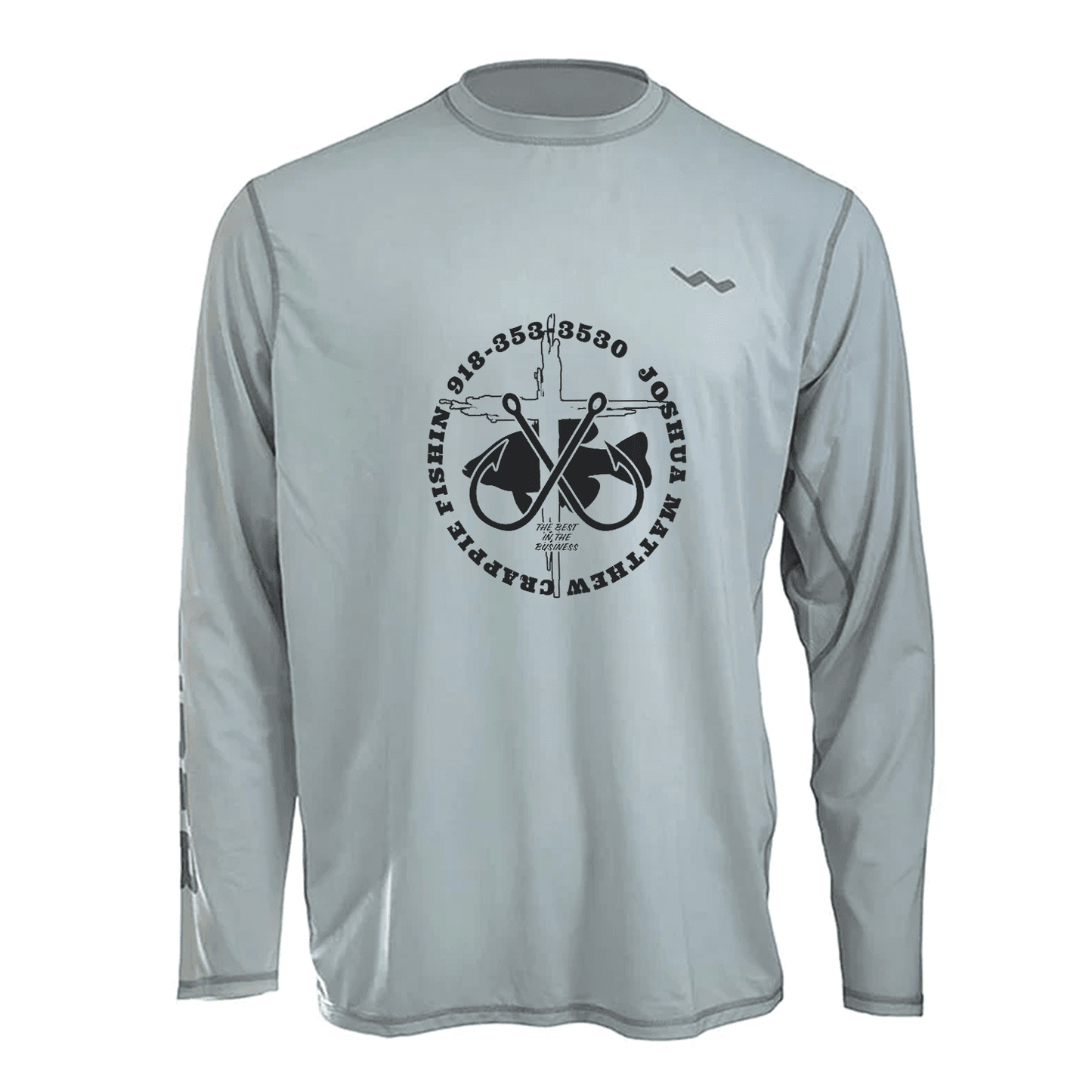 Joshua Matthew Crappie Fishin Helios Fishing Shirt - Grey - WindRider