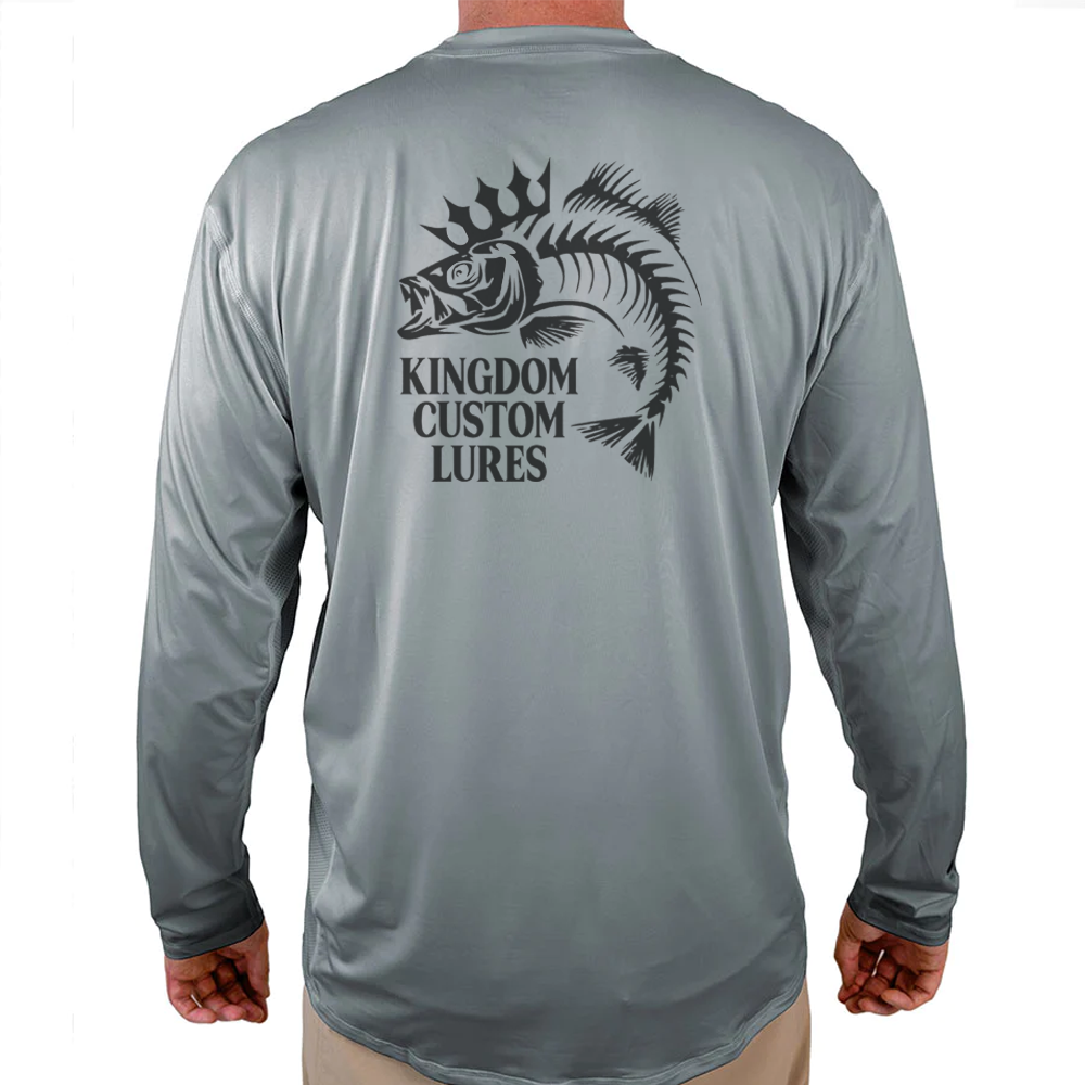 Kingdom Custom Lure Helios Fishing Shirt - Grey - WindRider