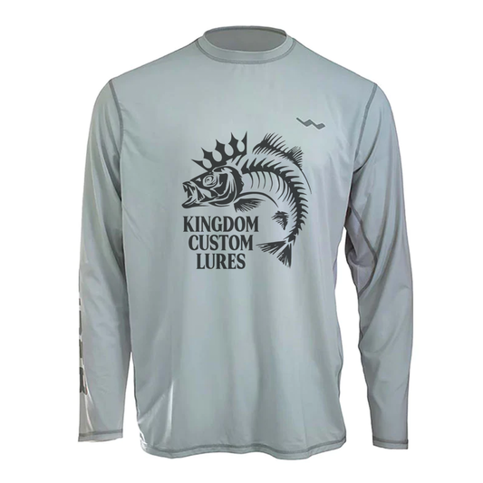 Kingdom Custom Lure Helios Fishing Shirt - Grey - WindRider