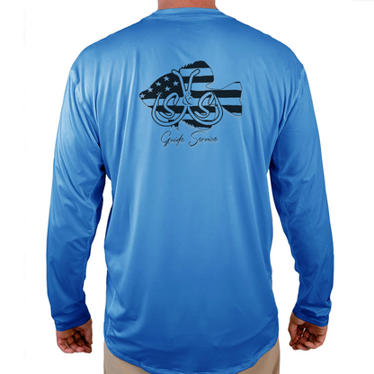 S&S guide Service Helios Fishing Shirt - Blue - WindRider