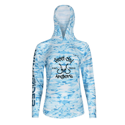 Women's Steel City Anglers HELIOS™ Hooded Sun Shirts - Hooded - Camo - WindRider