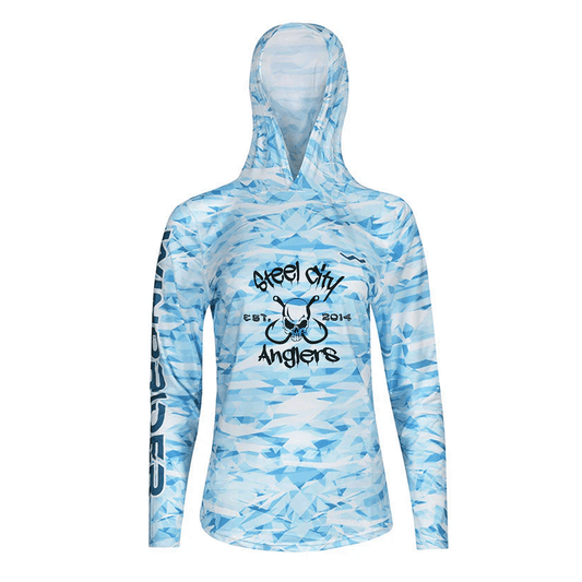 Women's Steel City Anglers HELIOS™ Hooded Sun Shirts - Hooded - Camo - WindRider