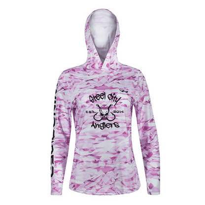 Women's Steel City Anglers HELIOS™ Hooded Sun Shirts - Hooded - Camo - WindRider