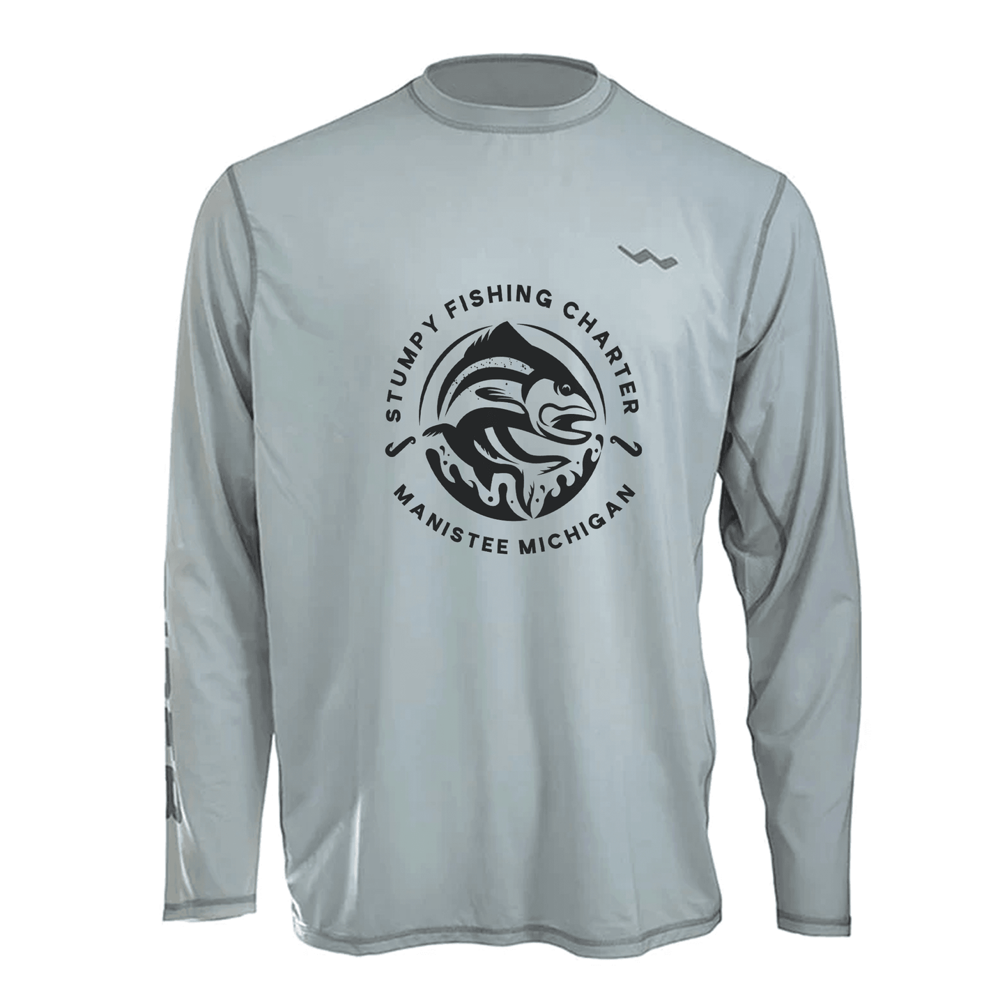 Stumpy Fishing Charter Helios Fishing Shirt - Grey - WindRider