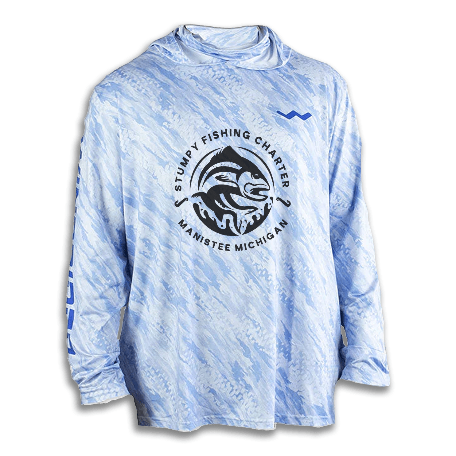 Stumpy Fishing Charter Hooded Helios - Hooded - Blue - WindRider