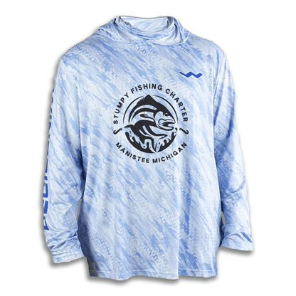 Stumpy Fishing Charter Hooded Helios - Hooded - Blue - WindRider