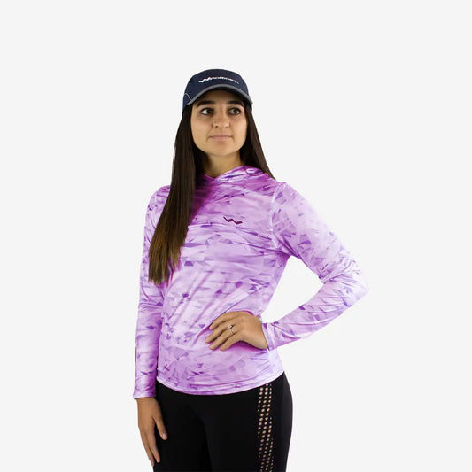 Women's HELIOS Hooded Sun Shirt - Hooded - Camo - WindRider