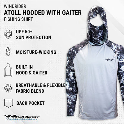 Show Me Catfishing Atoll Fishing Shirt - Grey - WindRider