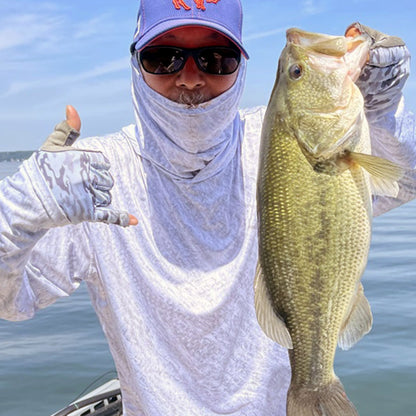 WindRider 3/4 UPF 50+ Fishing Gloves - UPF 50+ - Blue - WindRider