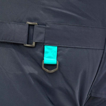 Insulated waterproof ice gear bibs showing functional design features