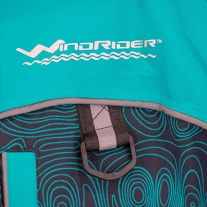 Insulated ice gear jacket detail showing durable construction