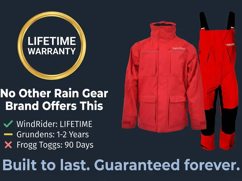 Well-used WindRider rain gear still in great condition after years