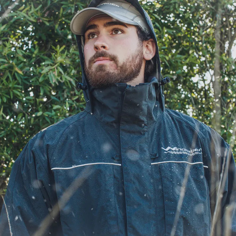 WindRider Pro All Weather Rain Jacket - front view on outdoor enthusiast